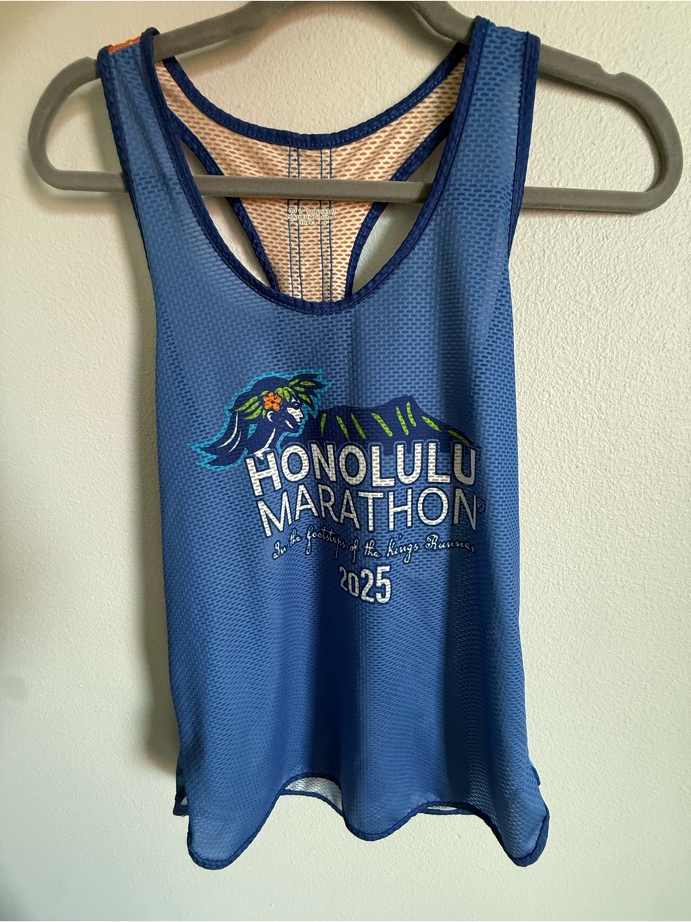 Honolulu Marathon 2025 Blue Women's Performance Tank - Racerback